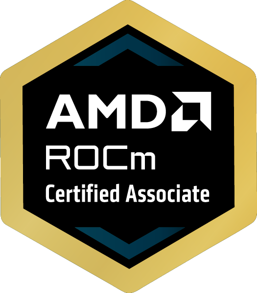 AMD ROCm Certified Associate badge