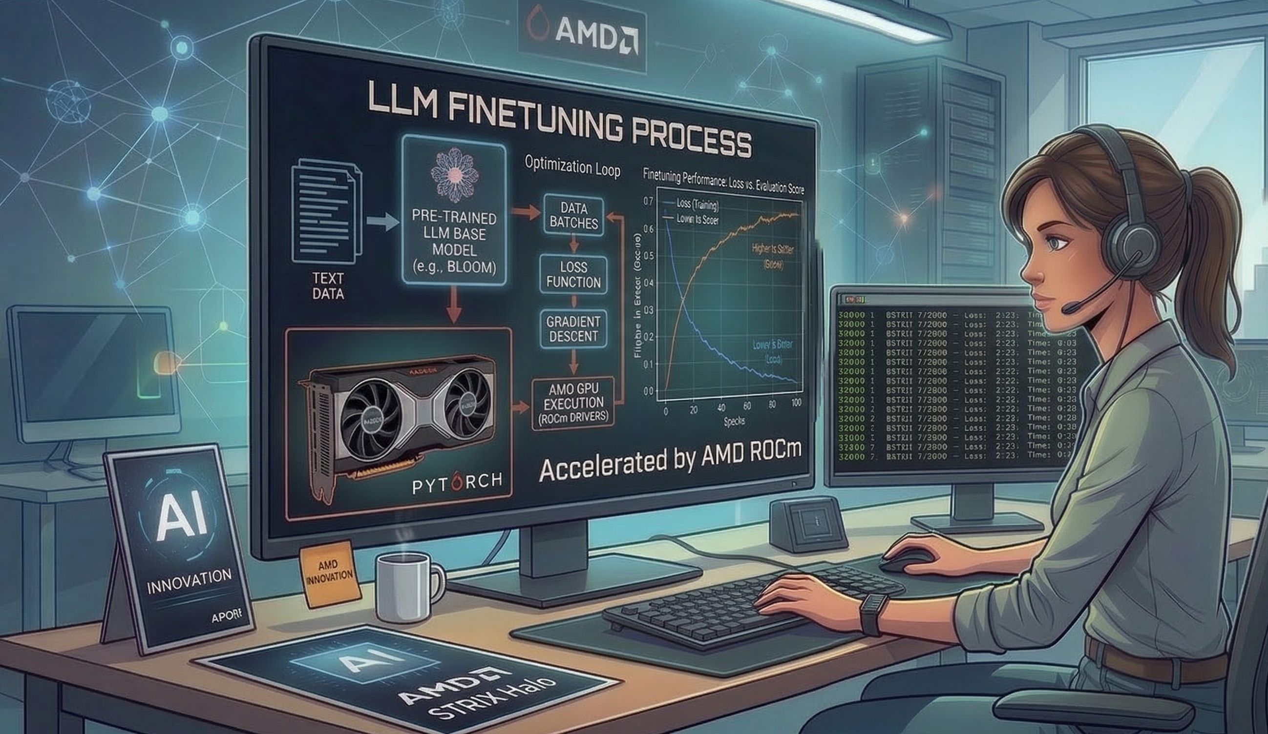 Fine-tune LLMs with PyTorch and AMD ROCm™ Software