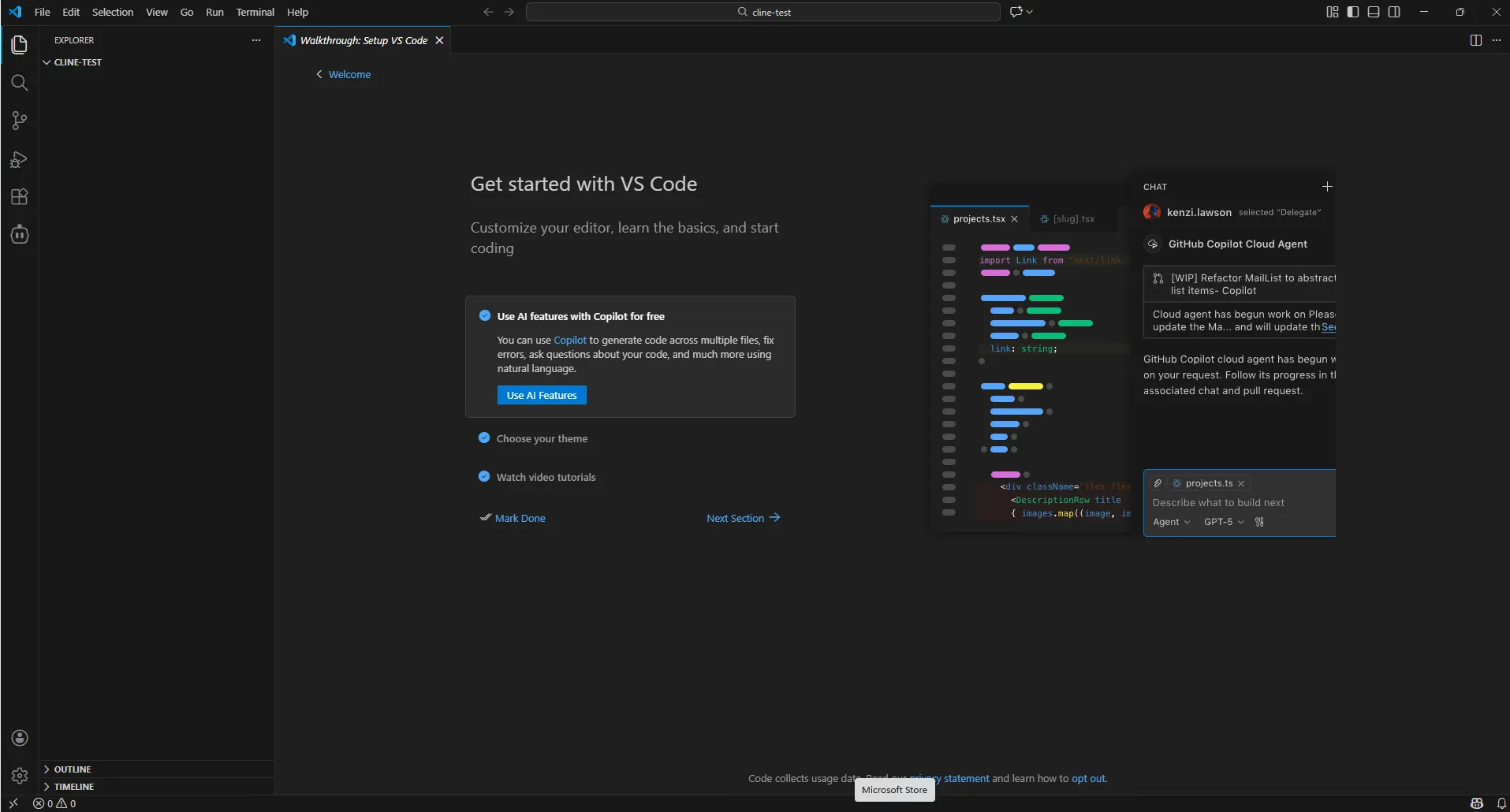 VS Code Empty Folder