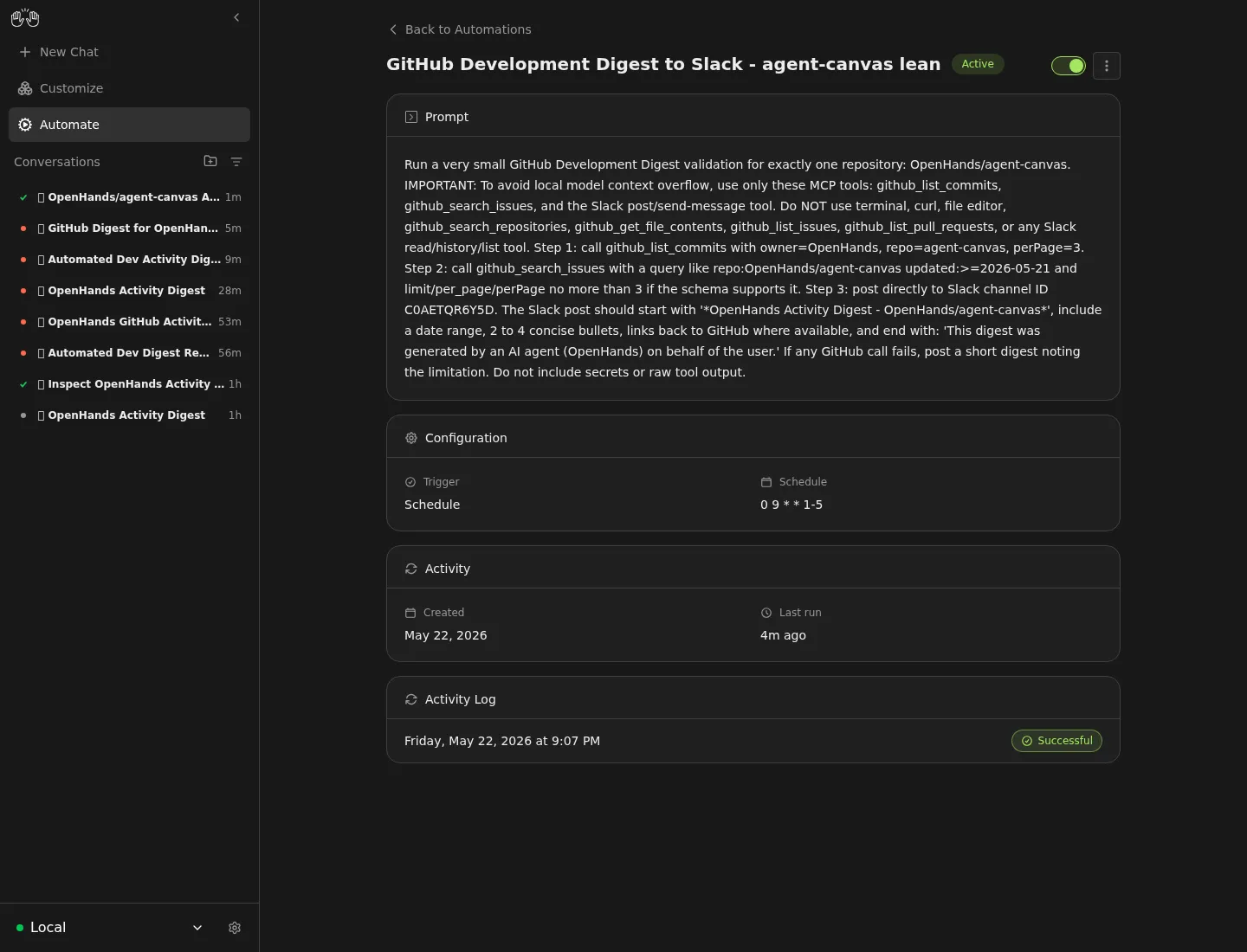 Agent Canvas automation run completed successfully
