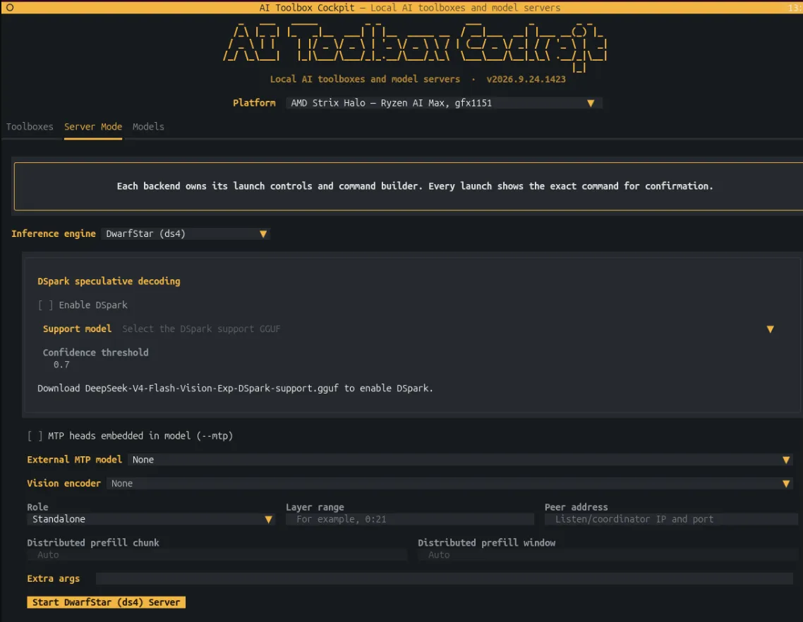 Configuring and starting the ds4 server