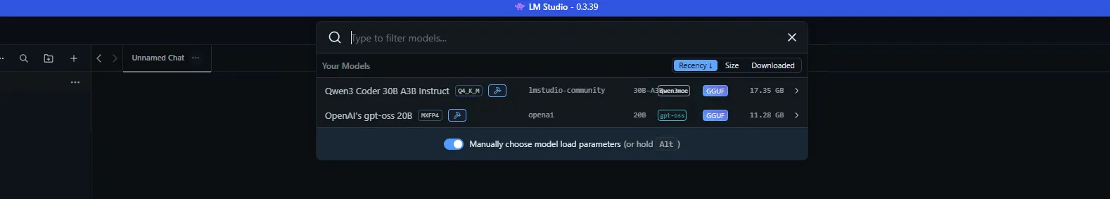 Selecting Model